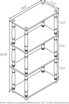 Furinno Turn-N-Tube 4-Tier Multipurpose Shelf Display Rack, Classic Tubes - Image 3