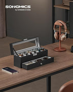 SONGMICS Watch Box, 6-Slot Watch Case Organizer - Image 2