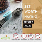 Spring Chef Stainless Steel Magnetic Measuring Spoons Set of 8 - Image 2