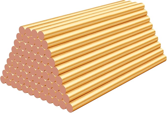 72 Pack Metallic Gold Hot Glue Sticks, Wedding Cards, Decoration, Car Dent by ENPOINT