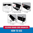 VELCRO Brand Cord Organizer for Desk & Nightstand, 5 Cable Slots - Image 4
