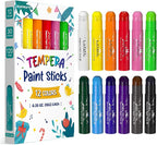 JUPITEARTH 12 Colors Tempera Paint Sticks by JUPITEARTH