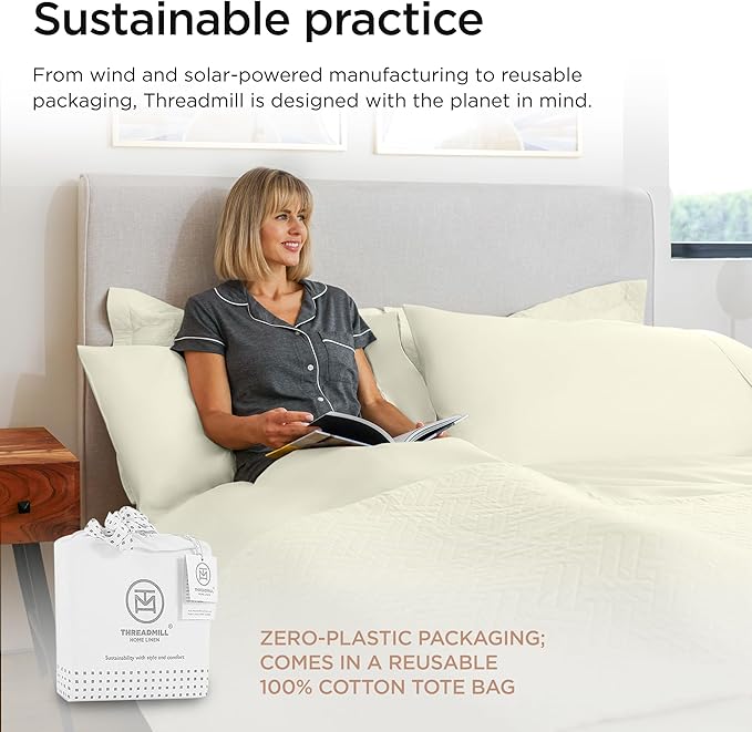 Threadmill Luxury 800 Thread Count King 100% Cotton Sheets - Image 7