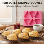 Silicone Scone Pan 6-Cavity Triangle Baking Mold | Non-Stick Release, Mini - Image 5