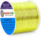 Mandala Crafts 12 Gauge Yellow Green Anodized Aluminum Craft Wire, 60 FT | by MandalaCrafts