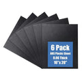 Plastic Sheet 16" x 20" x 0.06", Abs Plastic Sheets 6 Pack by KINLINK
