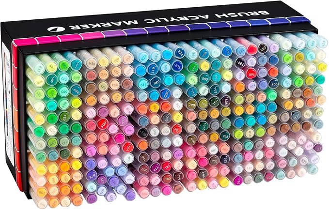 240 Colors Acrylic Paint Markers Set, Soft Flexible Brush Markers - Image 4