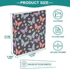 Butterfly Insect Flower Round Ring Binders 1.5 Inch Biology Botany Natural - Image 4