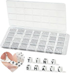 DoDoBeads 700 Pcs Small Letter Beads, 5×5mm Tiny Square Letter Beads by DoDoBeads