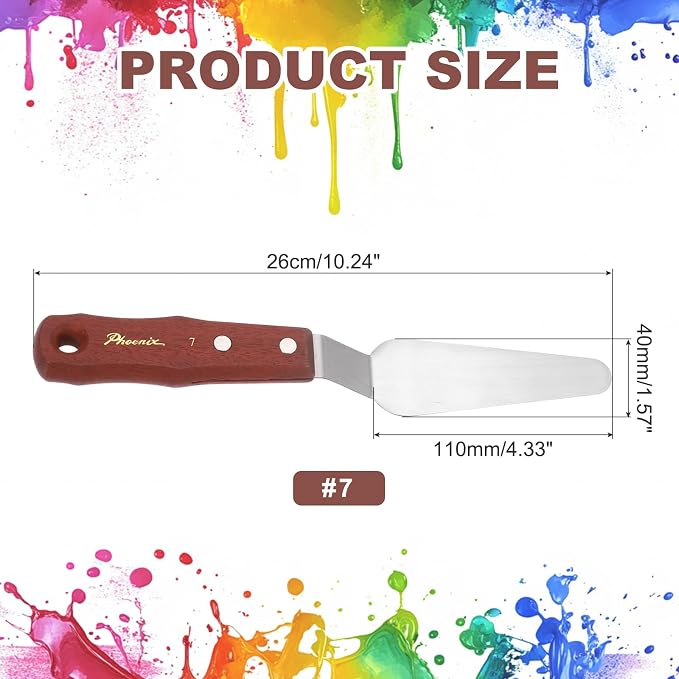 MECCANIXITY Pack of 1 Large Palette Knife No.7, 10.2" Long Palette Knives - Image 2