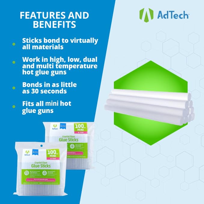 Adtech 100ct-2-100ct High Temp Mini Size Glue Sticks - Image 8