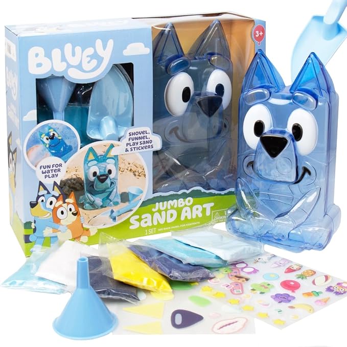 Bluey Jumbo Sand Art, Reusable Bluey Toys, Fill by HorizonGroupUSA