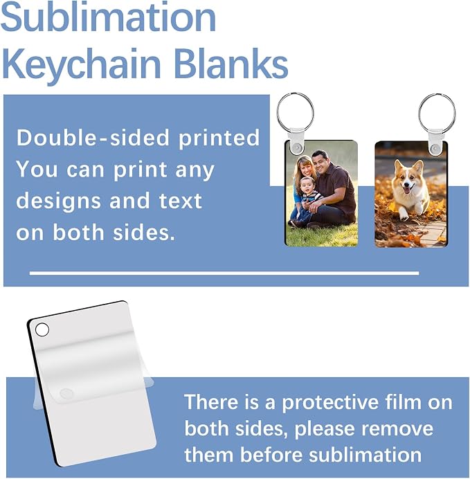 240Pcs Sublimation Keychain Blanks Double Sides 80 MDF Sublimation Keychains - Image 4