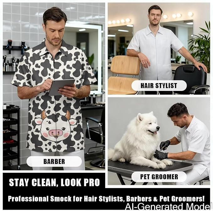 Professional Grooming Smock Unisex, Water Resistant Anti-Static | Hairdresser - Image 4
