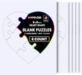 Hygloss 6 Blank Heart Puzzles – 6 x 8 Inches – Ideal by HyglossProductsInc