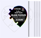 Hygloss 6 Blank Heart Puzzles – 6 x 8 Inches – Ideal by HyglossProductsInc