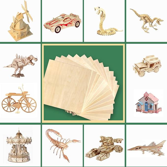 24 Pack 12"x12"Basswood Sheets 1/8", 3mm Basswood - Image 4