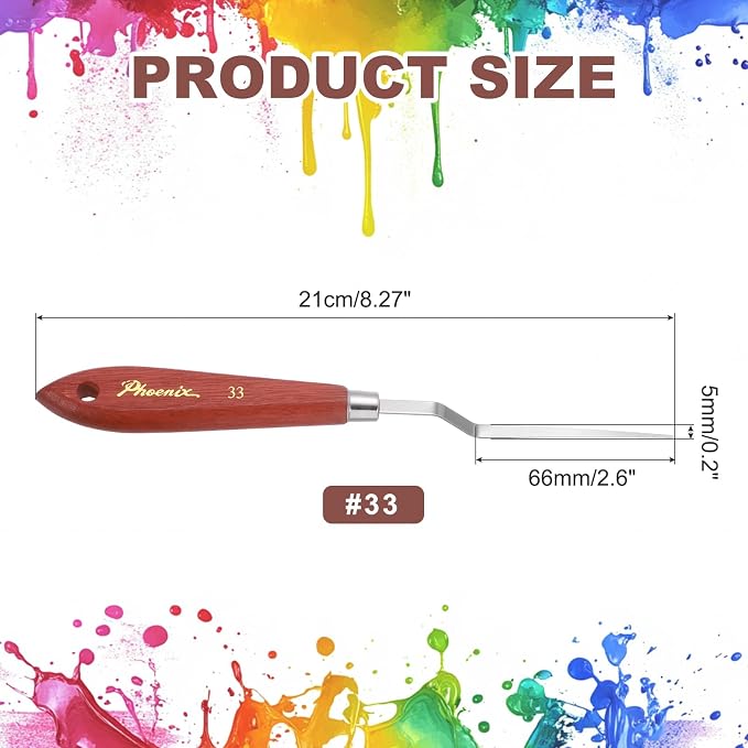 MECCANIXITY Pack of 1 Palette Knife No.33, 8.3" Long Palette Knives - Image 2