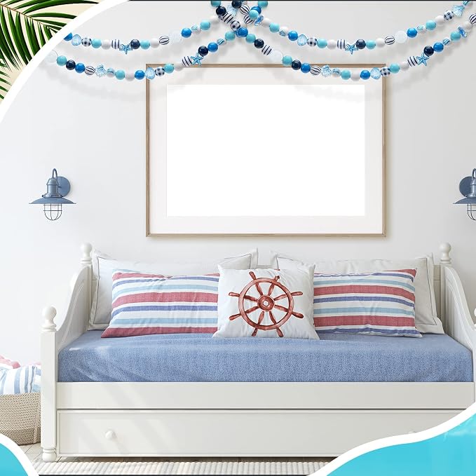 Bencailor 200 Pcs Ocean Theme Wood Beads - Image 6