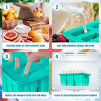Popsicles Molds Silicone, Bpa-free ice Pop Mold Food Grade Popsicle Maker - Image 5
