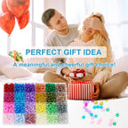 XSEINO About 1200PCS 6mm Glass Beads Bracelet Making Kit, 24 Colorful Nature - Image 7