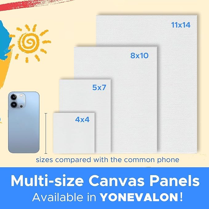 Mini Canvas for Painting 4x4 inch, 56 Pack Bulk Small Painting Canvases for - Image 12