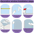IVN Privacy Window Film Stained Glass Window Cling Dandelion Decorative Static - Image 8