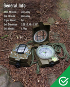 Eyeskey Multifunctional Tactical Survival Military Compass - Image 3