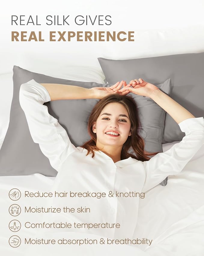 THXSILK 100% Natural Mulberry Silk Pillowcase - Image 3