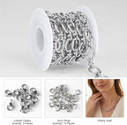2 Meters Stainless Steel Jewelry Making Chains Oval Chain Bulk | Chunky Chains - Image 2