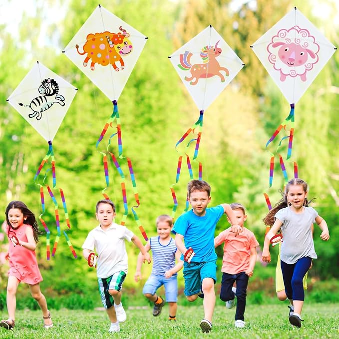 Libima 100 DIY Blank Kites for Kids Bulk Large Kite Making Kit Easy to Fly Set - Image 7
