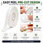 2 Rolls Pre-Cut Double Sided Foam Tape, 460 Large Craft Pads or Card Making - Image 5