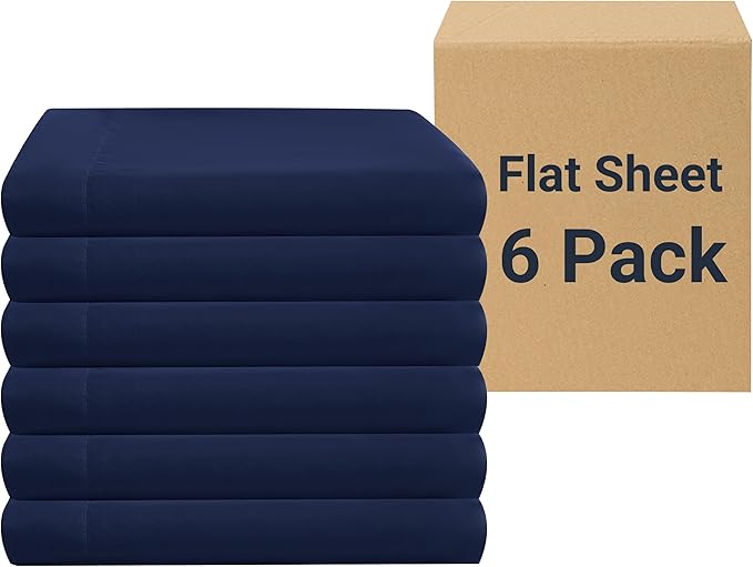 ZPECC Bulk Flat Sheets Only Twin Size 6 Pack, Easy Sort Top Bed Sheet by by ZPECC-ABrandThatHasBeenFocusedOnBabyProductsFor18Years