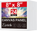 ESRICH Canvas for Painting, 24 Pack Square Canvas Boards for Painting 8x8 by ESRICH