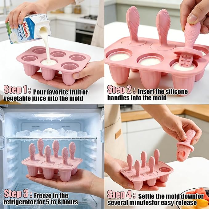 Silicone Baby Popsicle Molds for Teething Relief - Image 4