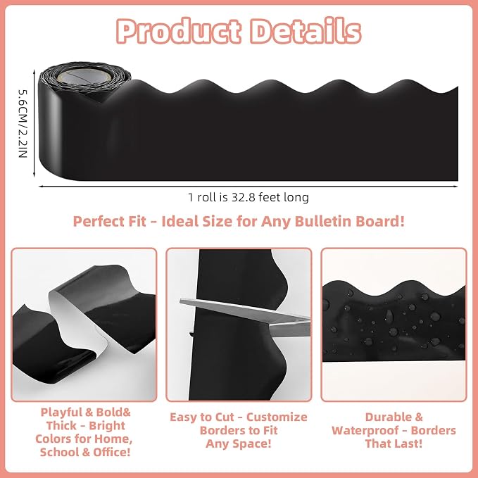 6 Rolls 196.8 Ft Bulletin Board Borders - Image 4