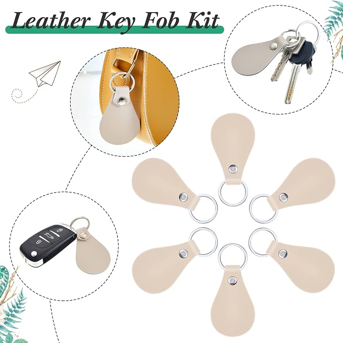 Taiyin 30 Pcs Leather Key Fob Kit - Image 6