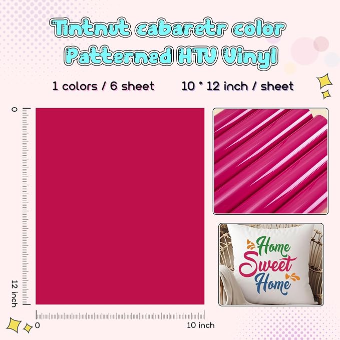 Tintnut Cabaret Color Heat Transfer Vinyl, easy cut & weed, stretch washable - Image 2