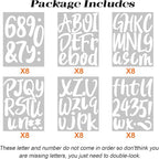 Outus 576 Pcs 8 Sheets Letters Stickers Vinyl Alphabet Number Decals Back to - Image 3
