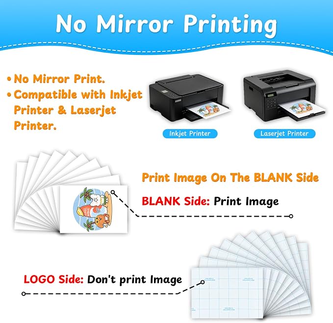 Heat Transfer Paper 20 Sheets, 8.5" X 11" Mixed Iron On Transfer Paper | - Image 2