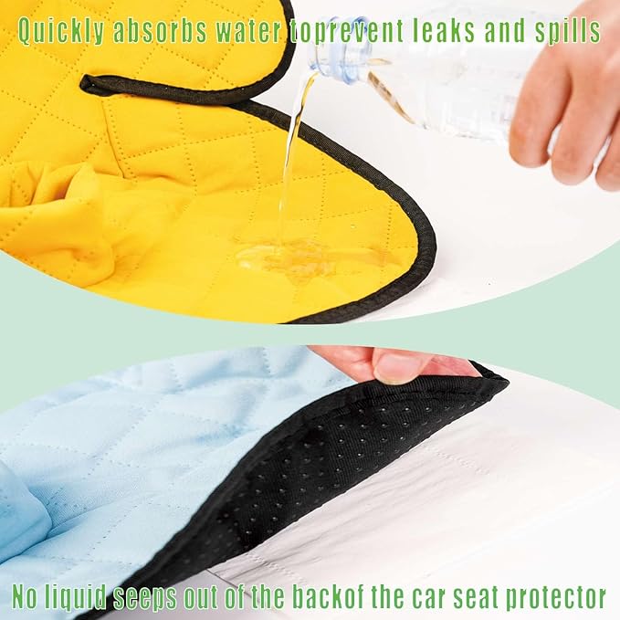 MOOB Waterproof Car Seat Protector - Potty Training Liner for Baby & Toddler, Machine Washable Piddle Pad with Anti-Slip Backing, Universal Fit for Infant Car Seat & Stroller (Purple)