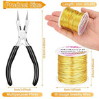 Modacraft 18 Gauge Gold Jewelry Wire & 4-in-1 Pliers Kit - 65FT Tarnish - Image 4