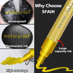 SFAIH Gold & Silver Acrylic Paint Markers - Image 3