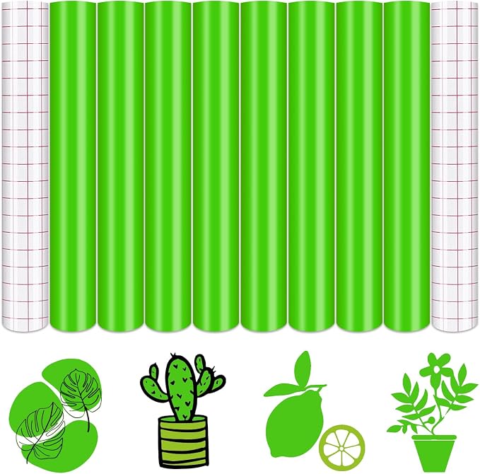 Tintnut Green Permanent Vinyl 8 Sheets 12''x10'' Permanent Adhesive Vinyl | by Tintnut