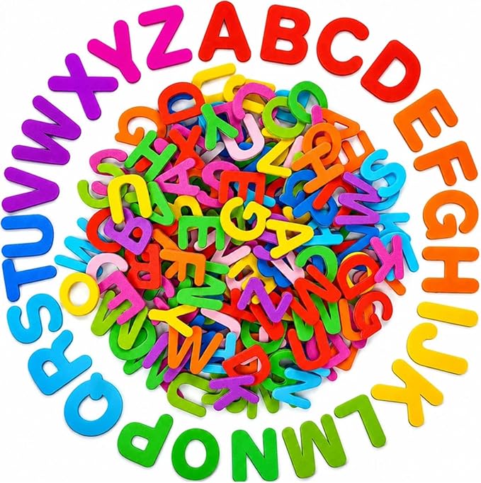 1440 Pcs Foam Letter Stickers, 10 Colors 1 Inch 3D Self-Adhesive EVA ABC by Natonhi