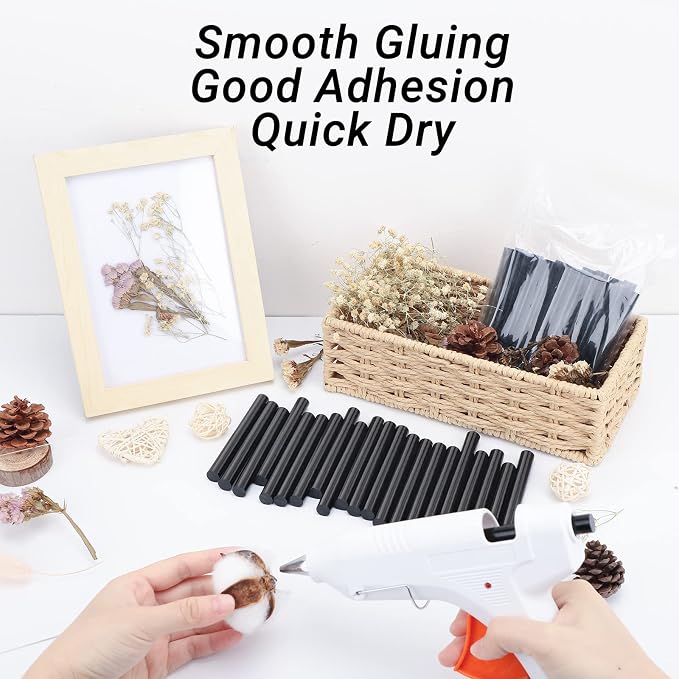 Manarty Black Hot Glue Sticks Full Size, High Low Temp - Image 4