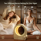 blonbar Sunrise Alarm Clocks for Bedrooms, Stepless Dimmable Moon Lamp Dual - Image 5