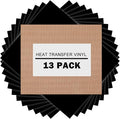 XSEINO HTV Black Heat Transfer Vinyl Sheets:13Pack 12" x 10" Black Iron on Vinyl by XSEINOiscreating%EF%BC%81