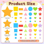 810Pcs Foam Stickers Foam Shape Stickers Colorful Self Adhesive, 8 Colors Heart - Image 2