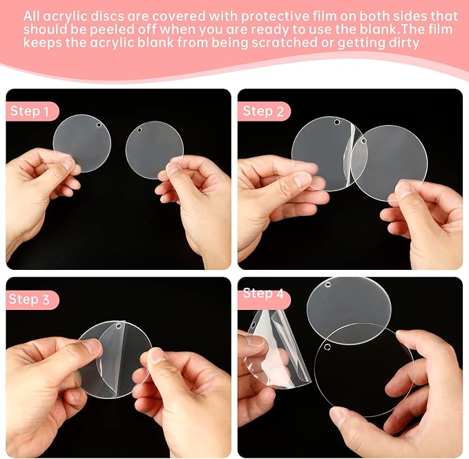Round Acrylic Keychain Blanks 2 Inch Circle Blanks - Image 8